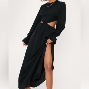 Nasty gal cutout split hem maxi dress